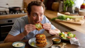 Un bărbat ura prazul, până când a gustat acest burger crocant la tigaie