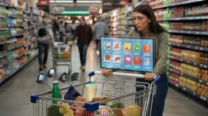 Căruciorul de supermarket va fi dotat cu ecran tactil și cameră video: iată cum va arăta următoarea ta vizită la magazin