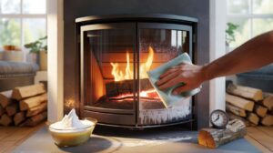 Iată cum poți face ca geamul sobei pe lemne să redevină limpede ca sticla în doar câteva minute