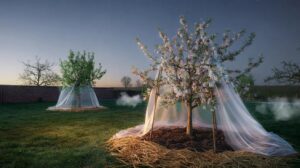 Cum să protejați pomii fructiferi înfloriți de înghețul de primăvară din timpul nopții